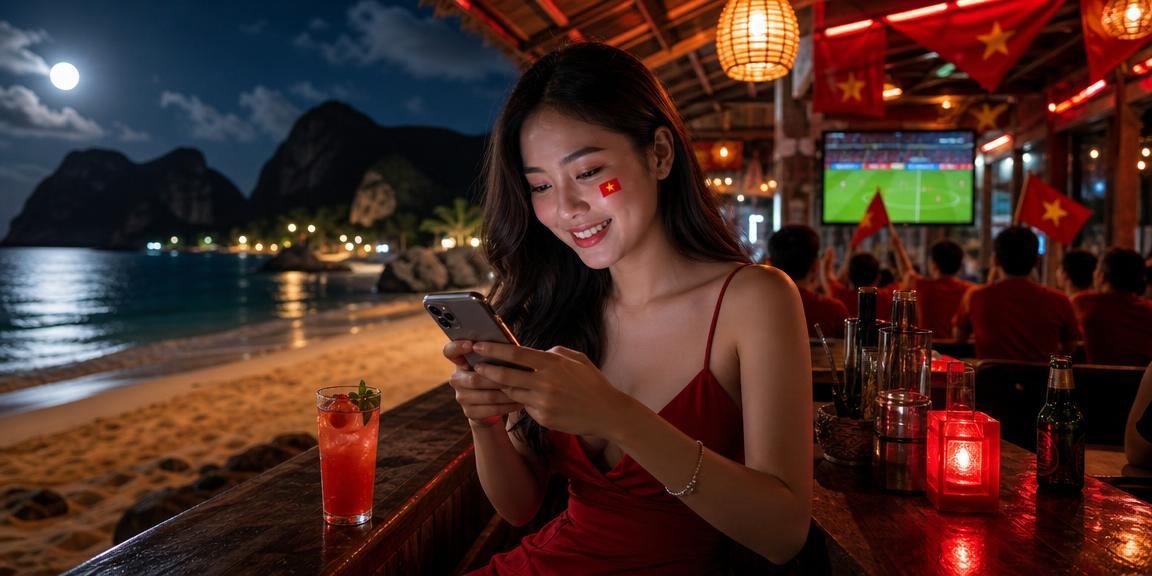 Người dùng kiểm tra giải trí mobile casino gần bãi biển Côn Đảo