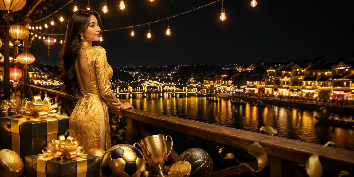 Bối cảnh Hội An với chủ đề thể thao và giải trí trực tuyến